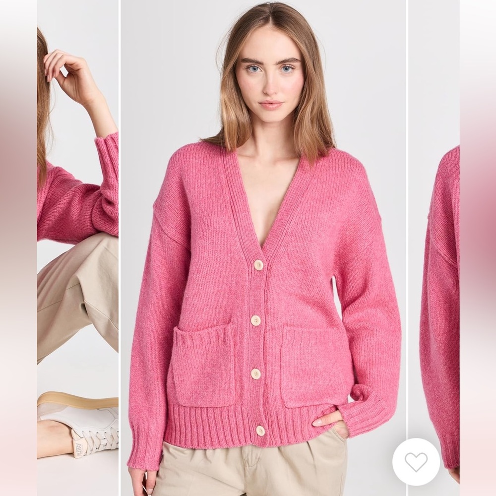 Soft pink cardigan - Alex Mill Emma Cardigan in Lambswool -Size S
